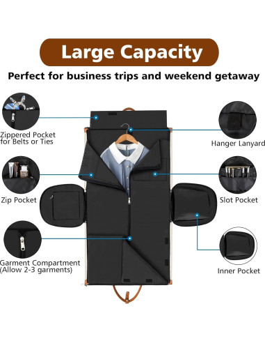 Bolsa de viaje convertible TIBES 4 en 1 para ropa y aseo