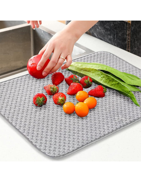 Paquete de 2 Tapetes de Secado de Microfibra 61x43 cm Meirrnyyu Paquete de 2 Tapetes de Secado de Microfibra 61x43 cm Meirrnyyu