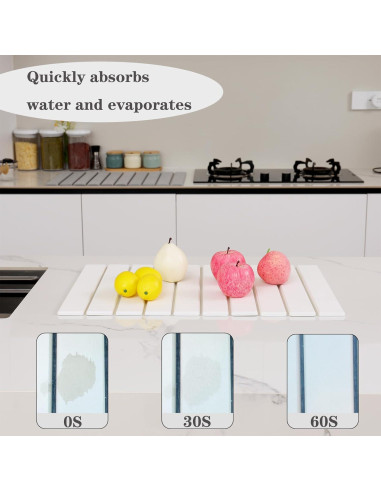 Alfombrilla de Secado Rápido de Piedra Diatomácea Polpcygne 60x40 cm