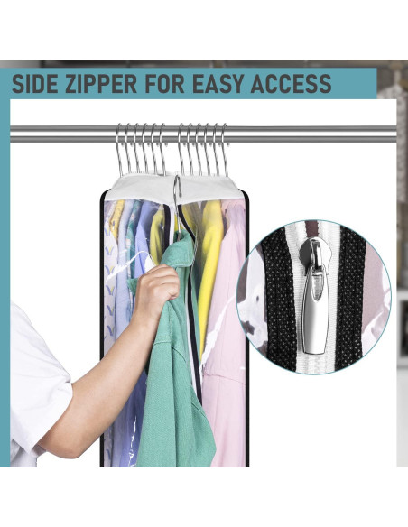 Bolsas de Ropa Colgantes MISSLO 40" con Abertura Clara - 3 Piezas Bolsas de Ropa Colgantes MISSLO 40" con Abertura Clara - 3 Piezas