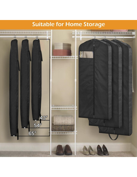 Bolsas de Ropa Larga MISSLO 165 cm Impermeables 2 Paquetes