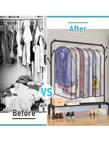 Bolsas de Ropa Colgantes MISSLO 40" con Abertura Clara - 3 Piezas