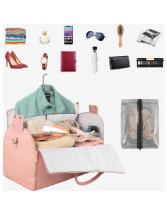 Bolsa de Viaje Duffle Ytonet Rosa 2 en 1 con Funda para Zapatos 2