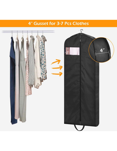 Bolsas de Ropa Larga MISSLO 165 cm Impermeables 2 Paquetes