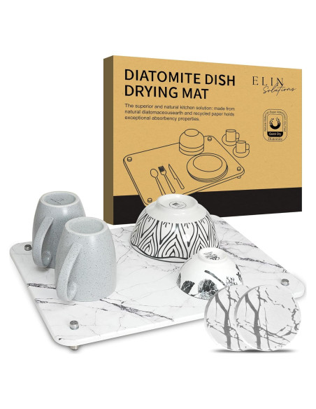 Piedra de Secado Diatomácea Elin Solutions 39.9x30cm Gris
