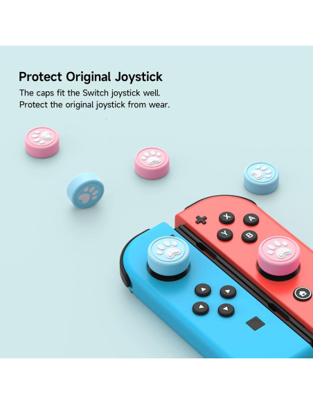 Tapas de Agarre JINGDU para Joy-Con Switch Rosa 4 Piezas Tapas de Agarre JINGDU para Joy-Con Switch Rosa 4 Piezas