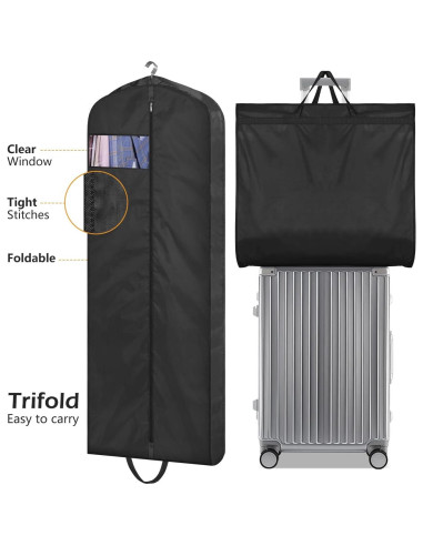 Bolsas de Ropa Larga MISSLO 165 cm Impermeables 2 Paquetes