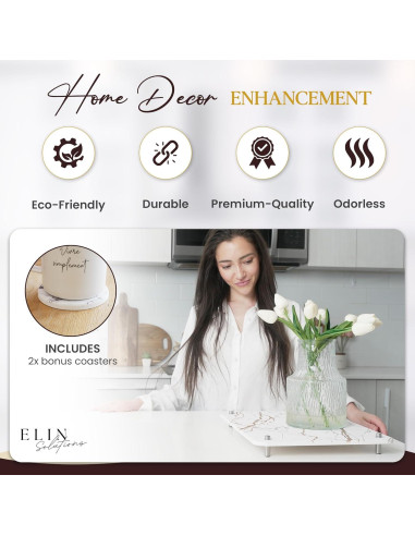 Piedra de Secado Diatomácea Elin Solutions 39.9x30cm Gris