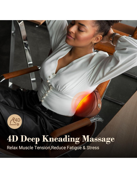 Cojín de Masaje Shiatsu Inalámbrico CuPiLo con Calor 36.4cm