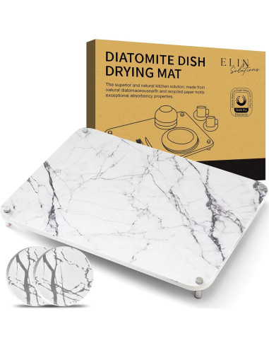 Piedra de Secado Diatomácea Elin Solutions 39.9x30cm Gris