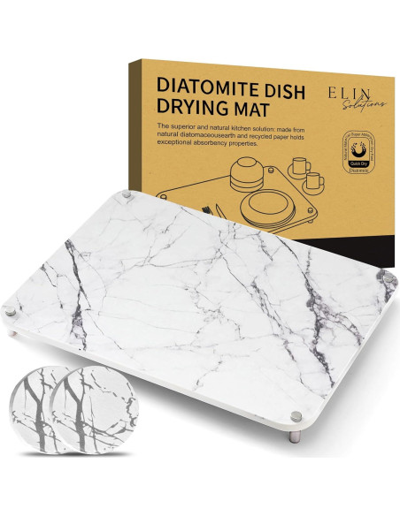 Piedra de Secado Diatomácea Elin Solutions 39.9x30cm Gris