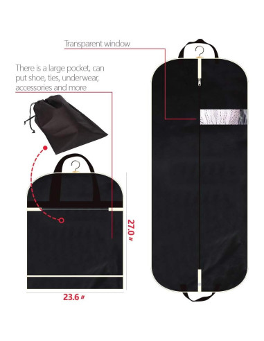 Bolsa de Ropa DIOMMELL 137 cm con Bolsillos para Viaje
