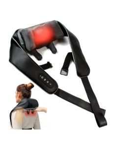 Masajeador Inalámbrico Zyllion ZMA-36 para Cuello y Hombros