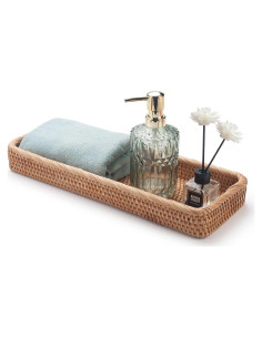 Bandeja de baño DECRAFTS de ratán natural 41.5x15.5x5 cm