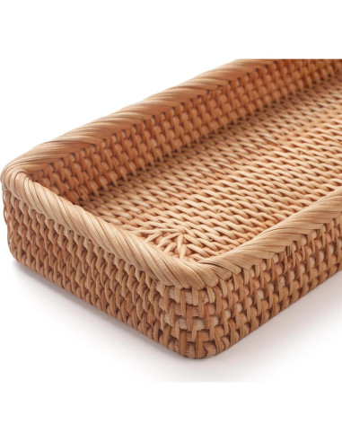 Bandeja de baño DECRAFTS de ratán natural 41.5x15.5x5 cm