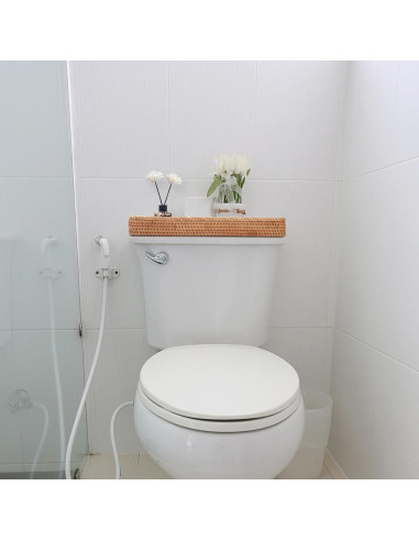 Bandeja de baño DECRAFTS de ratán natural 41.5x15.5x5 cm