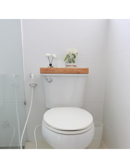 Bandeja de baño DECRAFTS de ratán natural 41.5x15.5x5 cm