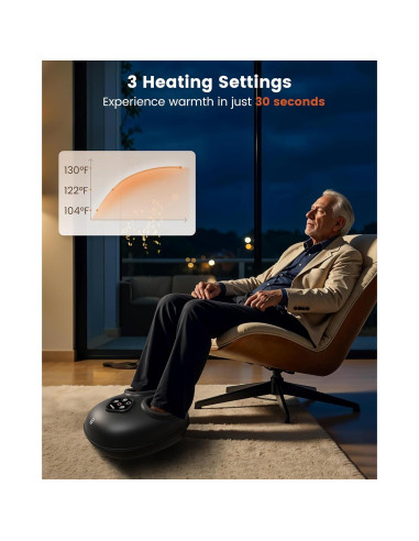 Masajeador de Pies Shiatsu COMFIER CF-5425 con Calor, Talla 48