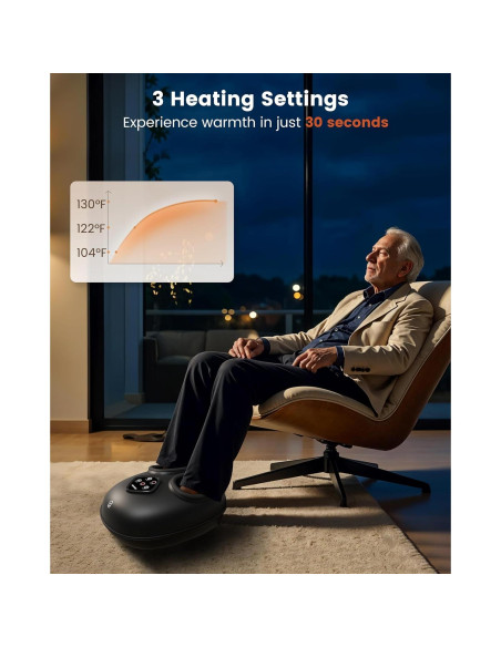 Masajeador de Pies Shiatsu COMFIER CF-5425 con Calor, Talla 48