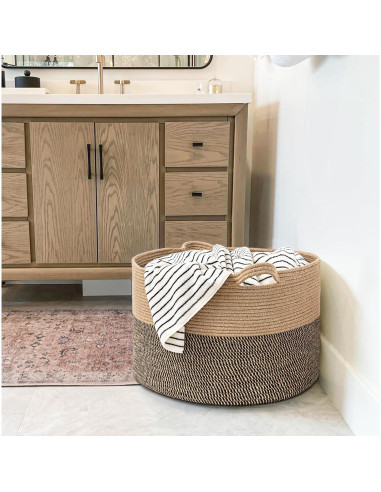 Cesta de Almacenamiento Extra Grande Goodpick 83L Yute 55x35cm