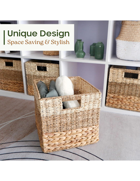 Cestas de Almacenamiento de Mimbre Chi An Home 26.7cm - Paquete de 4 Cestas de Almacenamiento de Mimbre Chi An Home 26.7cm - Paquete de 4