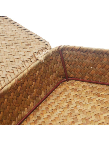 Cesta de Almacenamiento XIMISISE de Hierba Marina con Tapa 32x27.9cm