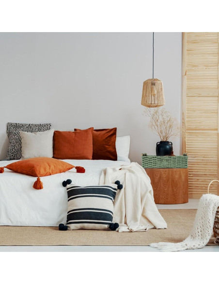 Cesta de Almacenamiento Hecha a Mano STOBSK Verde 36.8x16.8x9.5 cm