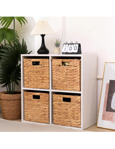 Cesta de Almacenamiento Plegable CXQCMUYE 30.48 cm Mimbre 2