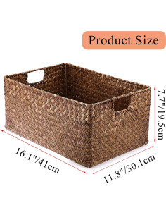 Cesta de Almacenamiento Hipiwe de Hierba Marina 41x30cm 2