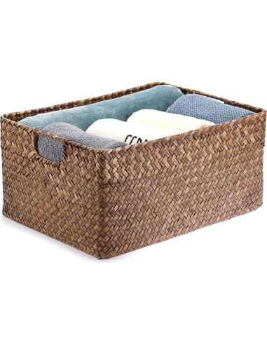 Cesta de Almacenamiento Hipiwe de Hierba Marina 41x30cm