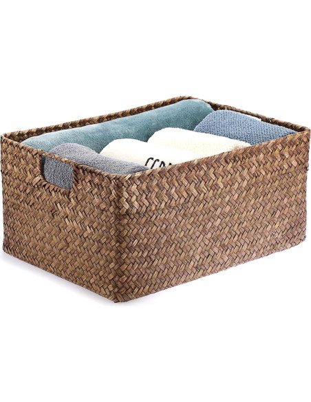 Cesta de Almacenamiento Hipiwe de Hierba Marina 41x30cm