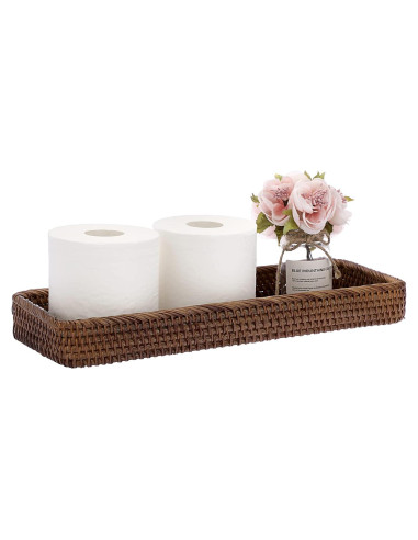 Bandeja de Baño Sumnacon de Ratán 41.5x15x4.7cm Marrón