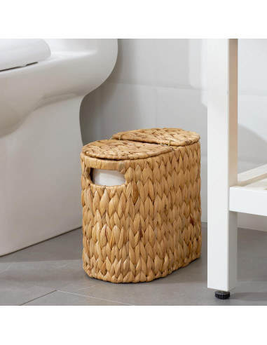 Cesta de Papel Higiénico ELONG HOME Natural para 4 Rollos