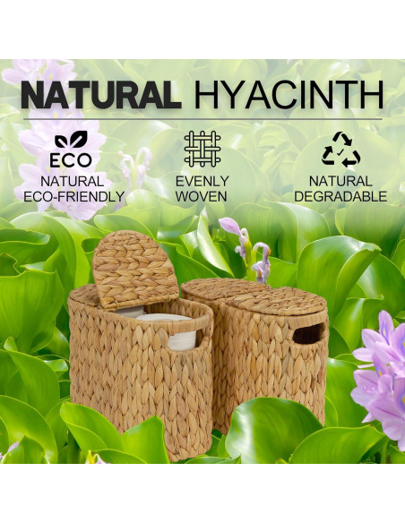 Cesta de Papel Higiénico ELONG HOME Natural para 4 Rollos