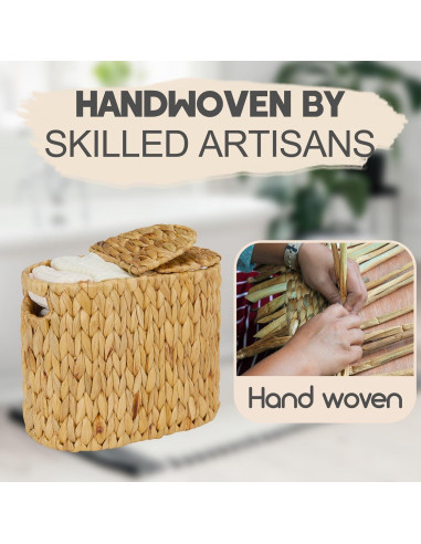 Cesta de Papel Higiénico ELONG HOME Natural para 4 Rollos