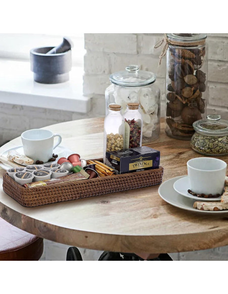 Bandeja de Baño Sumnacon de Ratán 41.5x15x4.7cm Marrón