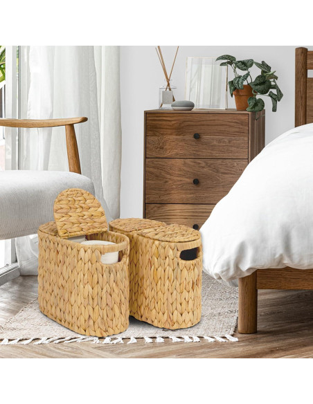 Cesta de Papel Higiénico ELONG HOME Natural para 4 Rollos