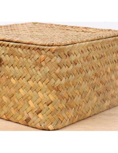 Cestas de Almacenamiento Moosky de Mimbre Natural - Juego de 4