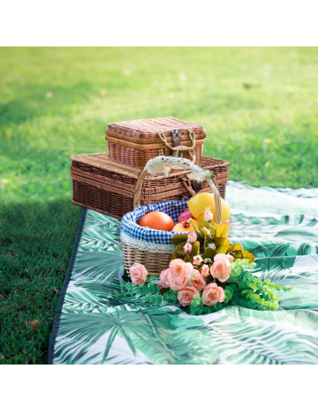 Cesta de Picnic de Mimbre Etnorsu - Grande y Pequeña, Marrón