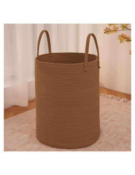 Cesta de lavandería grande 60L JMvicyroam yute dorado