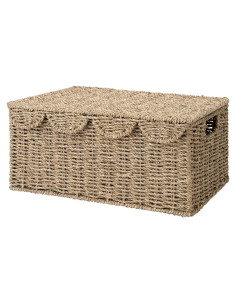Cesta de Mimbre StorageWorks con Tapa Ondulada 38.1x28.6x17.8cm