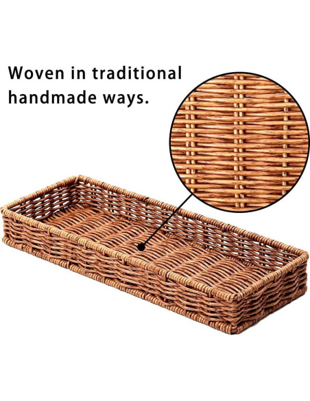 Bandeja de baño MODOGA de ratán imitado 35.1x13.5 cm