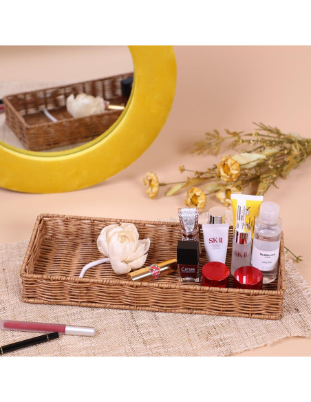 Bandeja de baño MODOGA de ratán imitado 35.1x13.5 cm