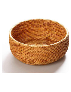 Canasta Redonda de Ratan Amololo 24.9 cm para Frutas y Alimentos