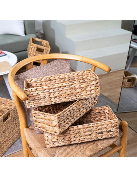 Juego de 3 Soportes de Papel Higiénico M4DECOR de Mimbre