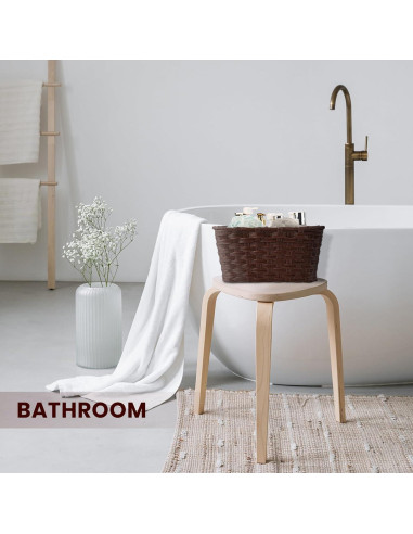 Cestas de Almacenamiento de Mimbre Onlytak Marrón 30x30x15 cm Paquete de 2