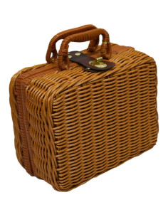 Cesta de Picnic SEWACC Rústica de Ratan Imitación 10x22x17 cm 2