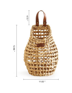 Cesta Colgante LGENHOOM de Juncos de Agua 32.9x28x17 cm 2