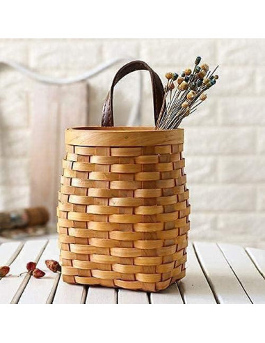 Cesta de Mimbre Colgante Koolouispoper 31.75x24.13cm Rústica