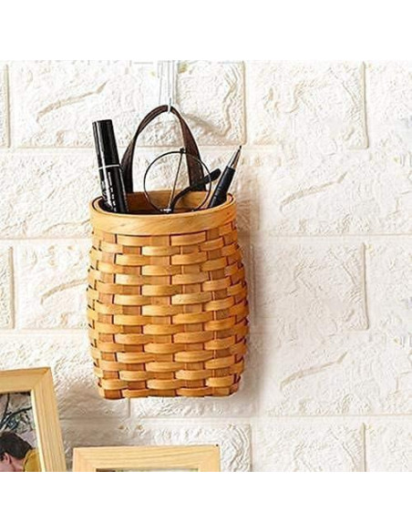 Cesta de Mimbre Colgante Koolouispoper 31.75x24.13cm Rústica